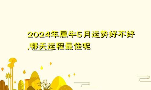 2024年属牛5月运势好不好,哪天运程最佳呢