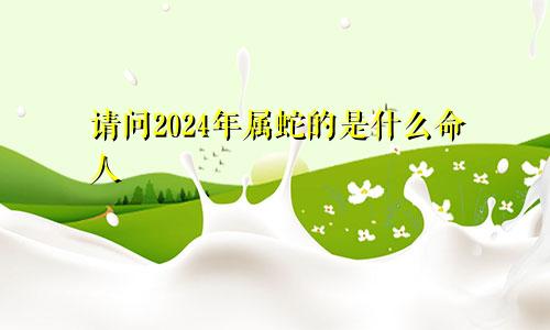 请问2024年属蛇的是什么命人