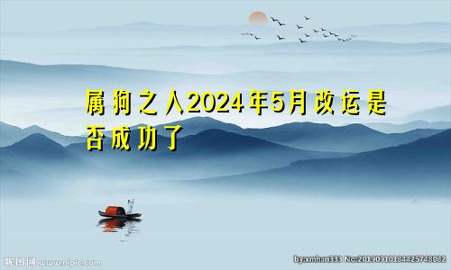 属狗之人2024年5月改运是否成功了