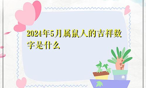 2024年5月属鼠人的吉祥数字是什么