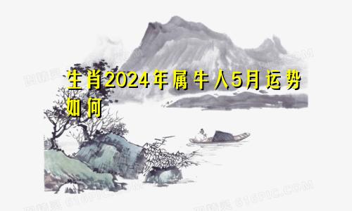 生肖2024年属牛人5月运势如何