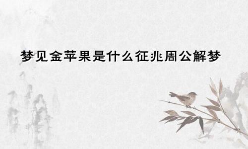 梦见金苹果是什么征兆周公解梦