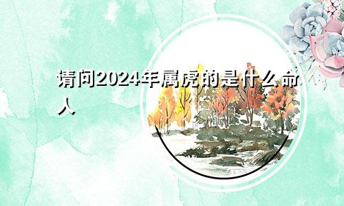 请问2024年属虎的是什么命人