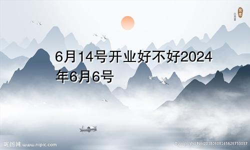 6月14号开业好不好2024年6月6号