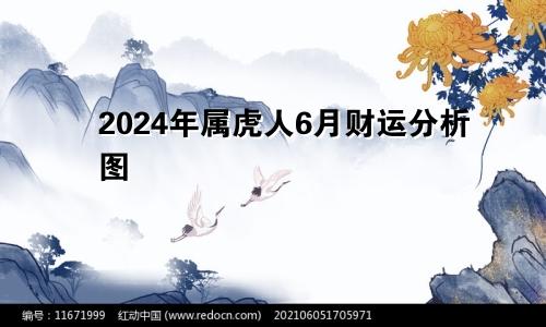 2024年属虎人6月财运分析图