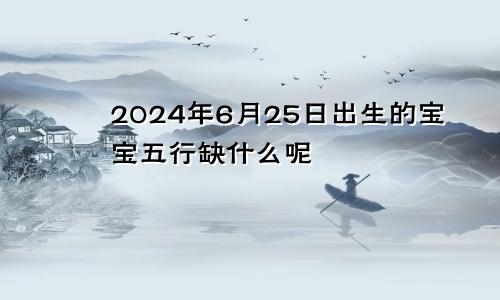 2024年6月25日出生的宝宝五行缺什么呢