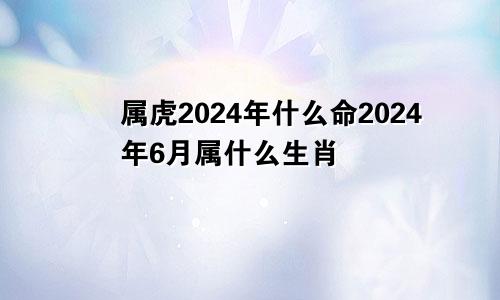 属虎2024年什么命2024年6月属什么生肖