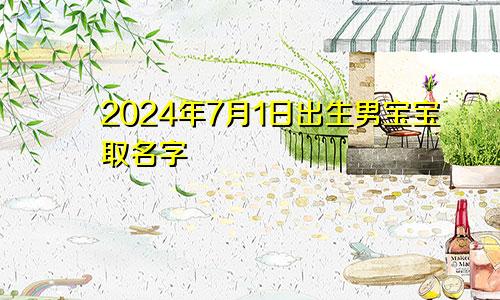 2024年7月1日出生男宝宝取名字