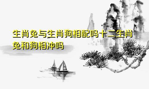 生肖兔与生肖狗相配吗十二生肖兔和狗相冲吗