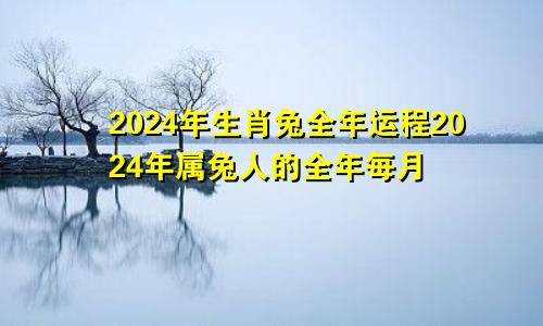 2024年生肖兔全年运程2024年属兔人的全年每月