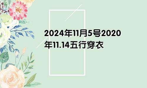 2024年11月5号2020年11.14五行穿衣