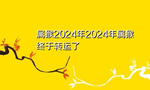 属猴2024年2024年属猴终于转运了