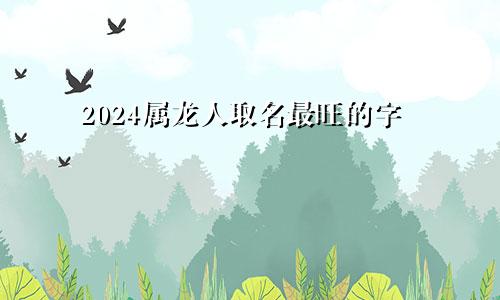 2024属龙人取名最旺的字璟