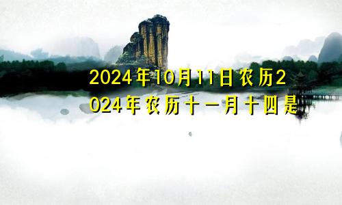 2024年10月11日农历2024年农历十一月十四是