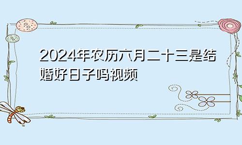 2024年农历六月二十三是结婚好日子吗视频