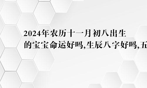 2024年农历十一月初八出生的宝宝命运好吗,生辰八字好吗,五行缺什么