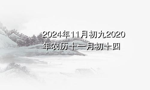 2024年11月初九2020年农历十一月初十四