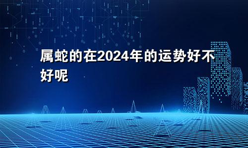 属蛇的在2024年的运势好不好呢