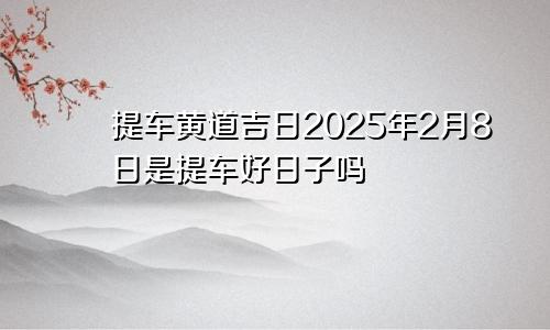 提车黄道吉日2025年2月8日是提车好日子吗