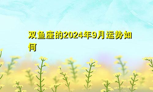 双鱼座的2024年9月运势如何