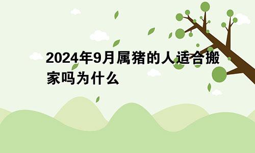 2024年9月属猪的人适合搬家吗为什么