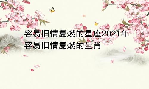 容易旧情复燃的星座2021年容易旧情复燃的生肖