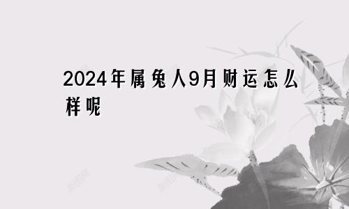 2024年属兔人9月财运怎么样呢