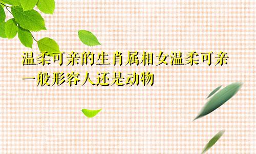 温柔可亲的生肖属相女温柔可亲一般形容人还是动物