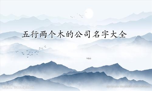 五行两个木的公司名字大全