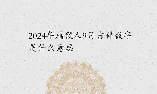 2024年属猴人9月吉祥数字是什么意思