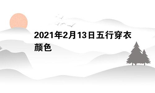 2021年2月13日五行穿衣颜色